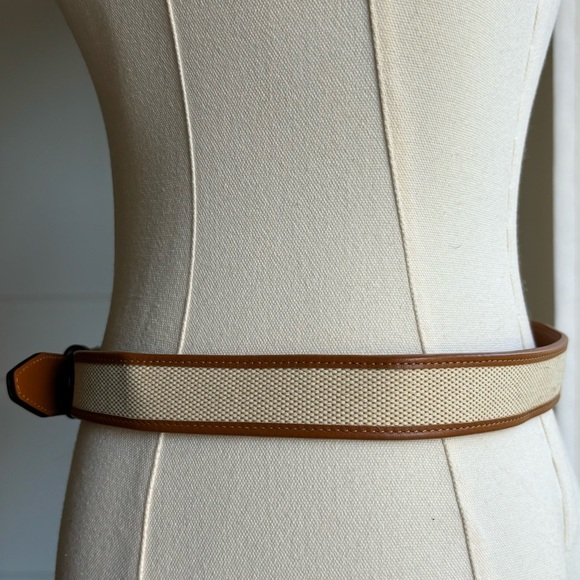 Rag & Bone Boyfriend Leather & Canvas Belt - Picture 6 of 9